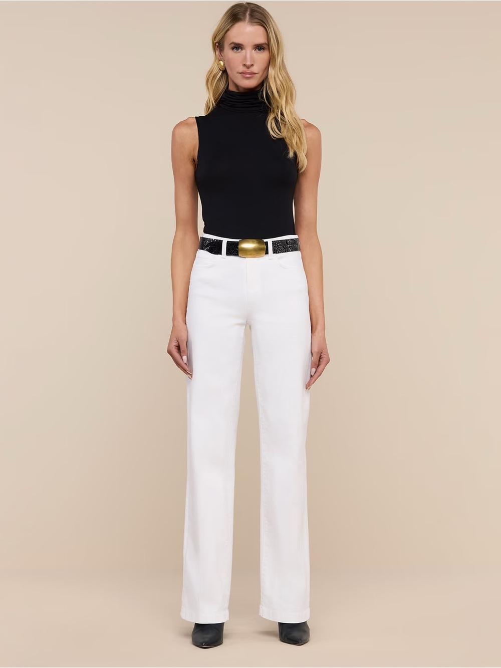 L’Agence Clayton Wide Leg jeans, 29, white